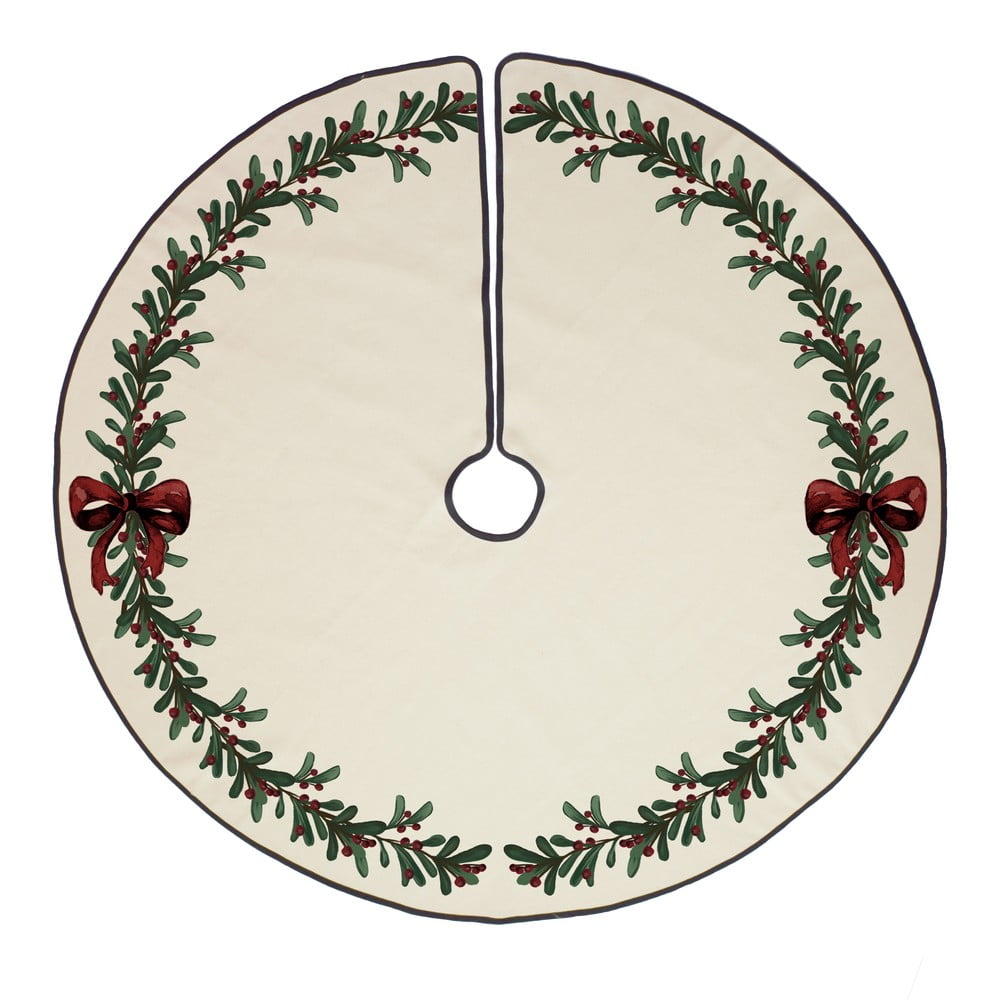 Krémszínű mosható kerek szőnyeg karácsonyi mintával ø 130 cm – Butter Kings