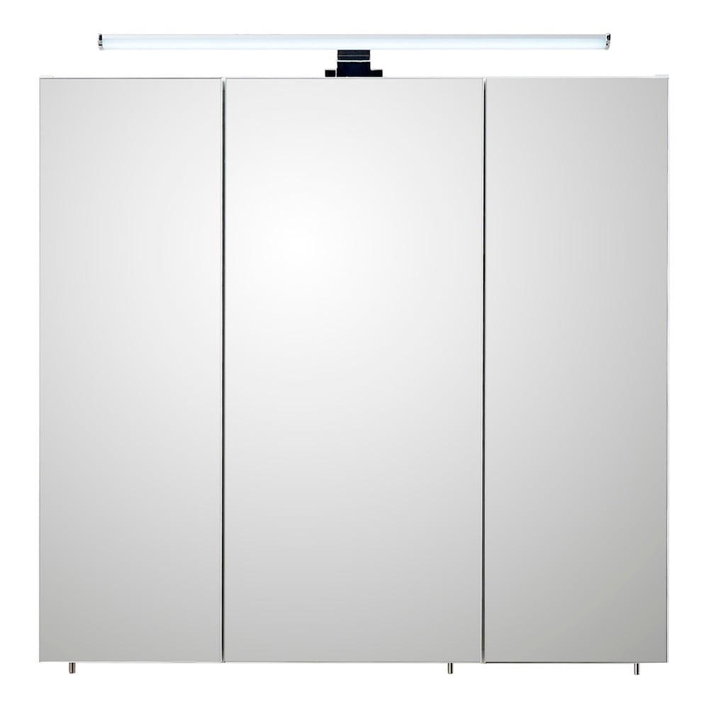 Fehér függő fürdőszoba szekrény tükörrel 75x70 cm Set 360 - Pelipal