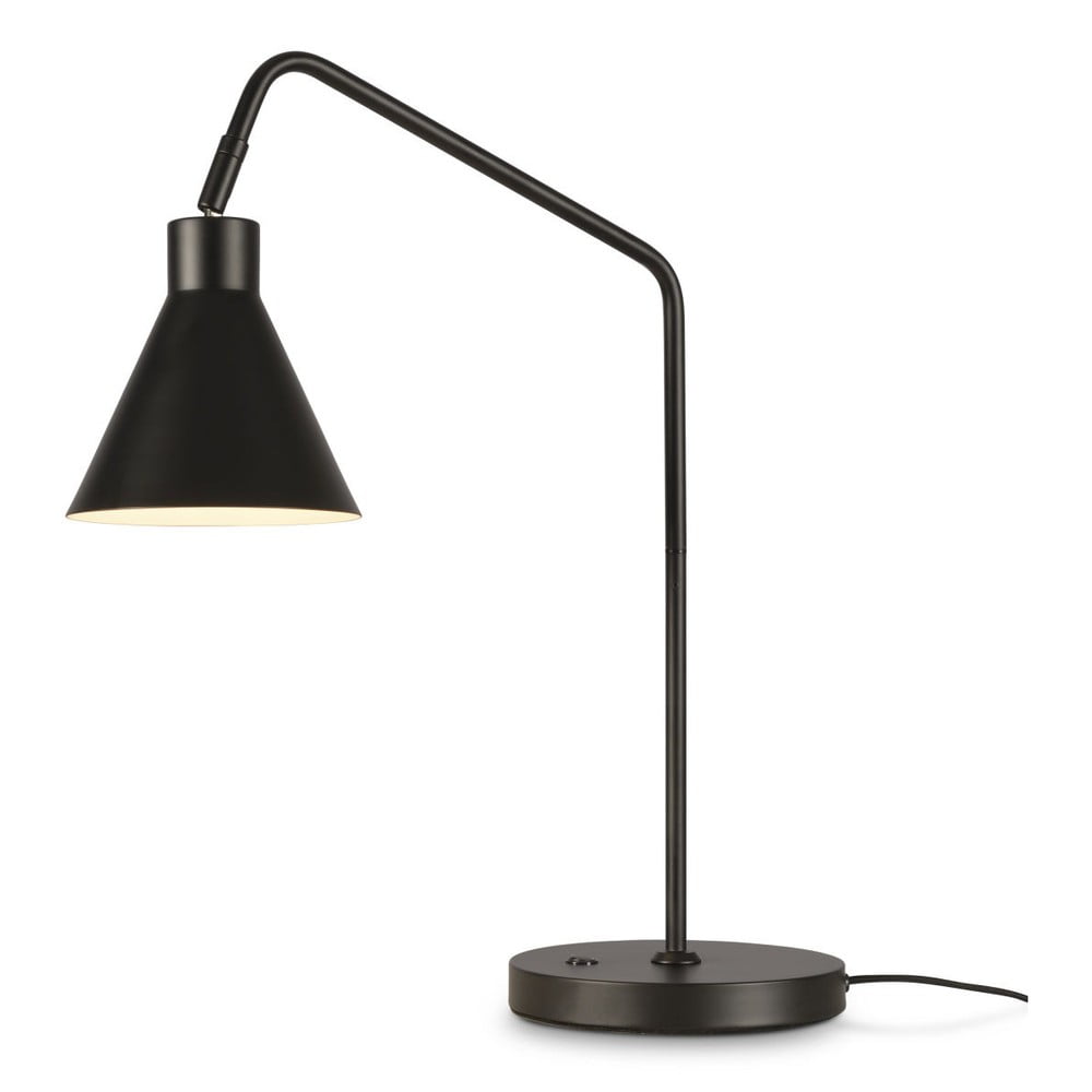 Fekete asztali lámpa fém búrával (magasság 55 cm) lyon – it's about romi