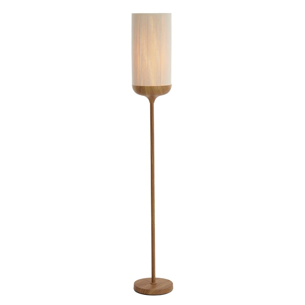 Natúr színű állólámpa textil búrával (magasság 159 cm) Dania – Light & Living