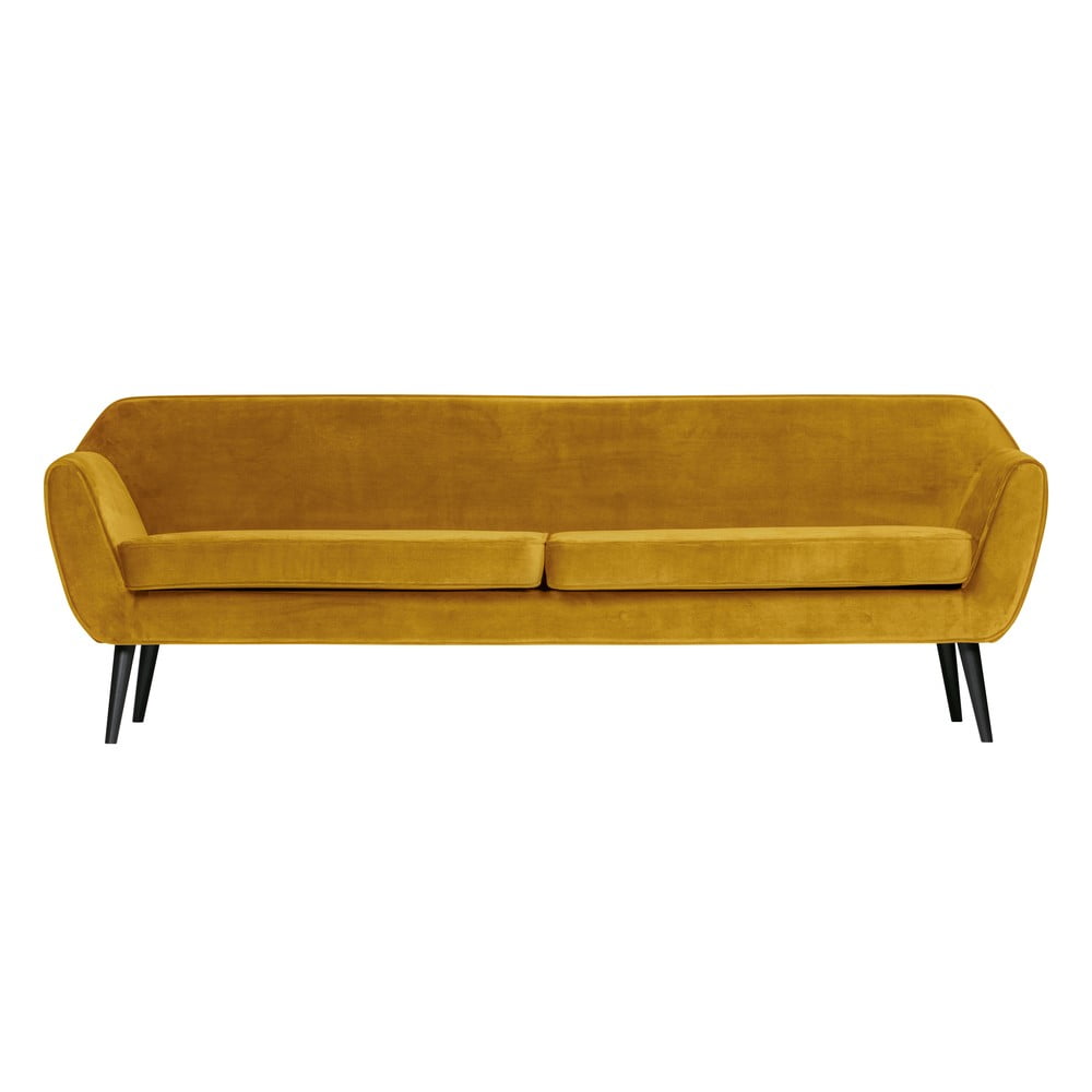 Rocco sárga bársony kanapé, 230 cm - woood