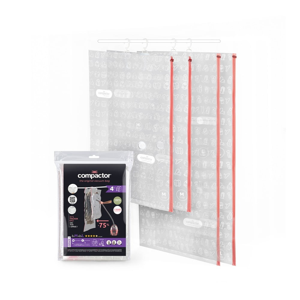 Vákuumzsák készlet 4 db-os Hanging Vacuum M/L – Compactor