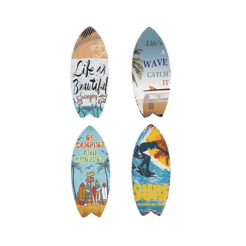 Surfboard fém faldísz-készlet, 4 részes - Geese