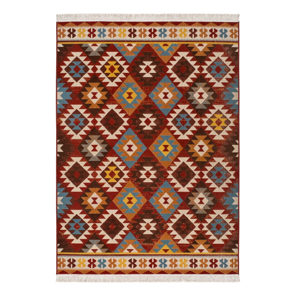 Caucas Ethnic piros szőnyeg, 120 x 170 cm - Universal