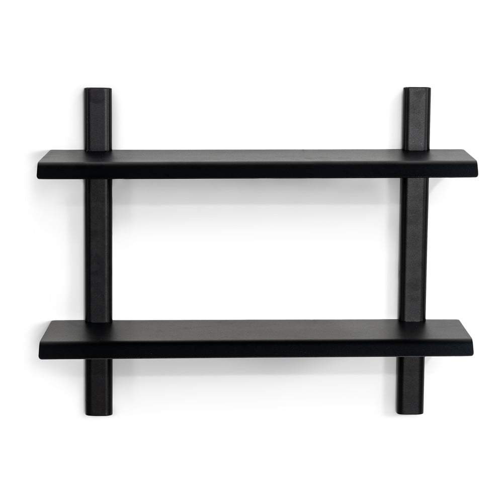 Fekete többszintes fém fali polc 60 cm hola – spinder design