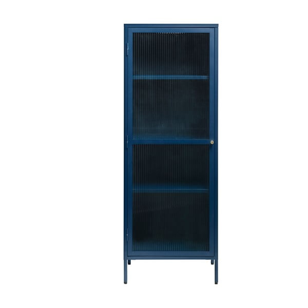 Bronco kék fém tálalószekrény, magasság 160 cm - Unique Furniture