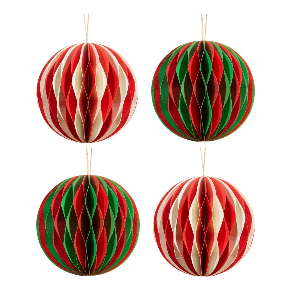 Papír karácsonyfadísz készlet 4 db-os Honeycomb Balls – Sass & Belle