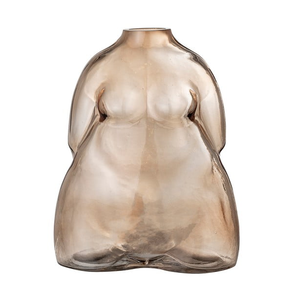 Evie barna üveg váza, magasság 19 cm - Bloomingville