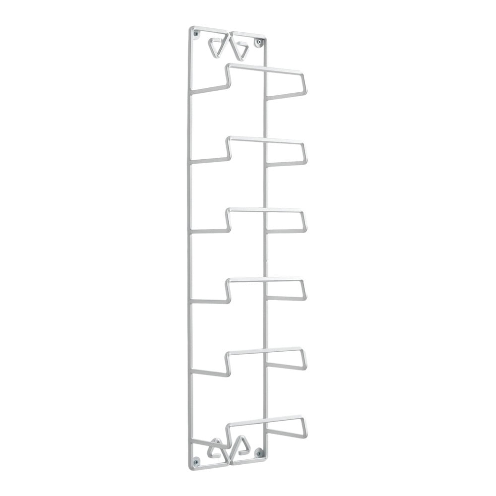 Fehér fali fém bortartó polcos állvány, palackok száma 6 16x68x10 cm Oste – Tomasucci