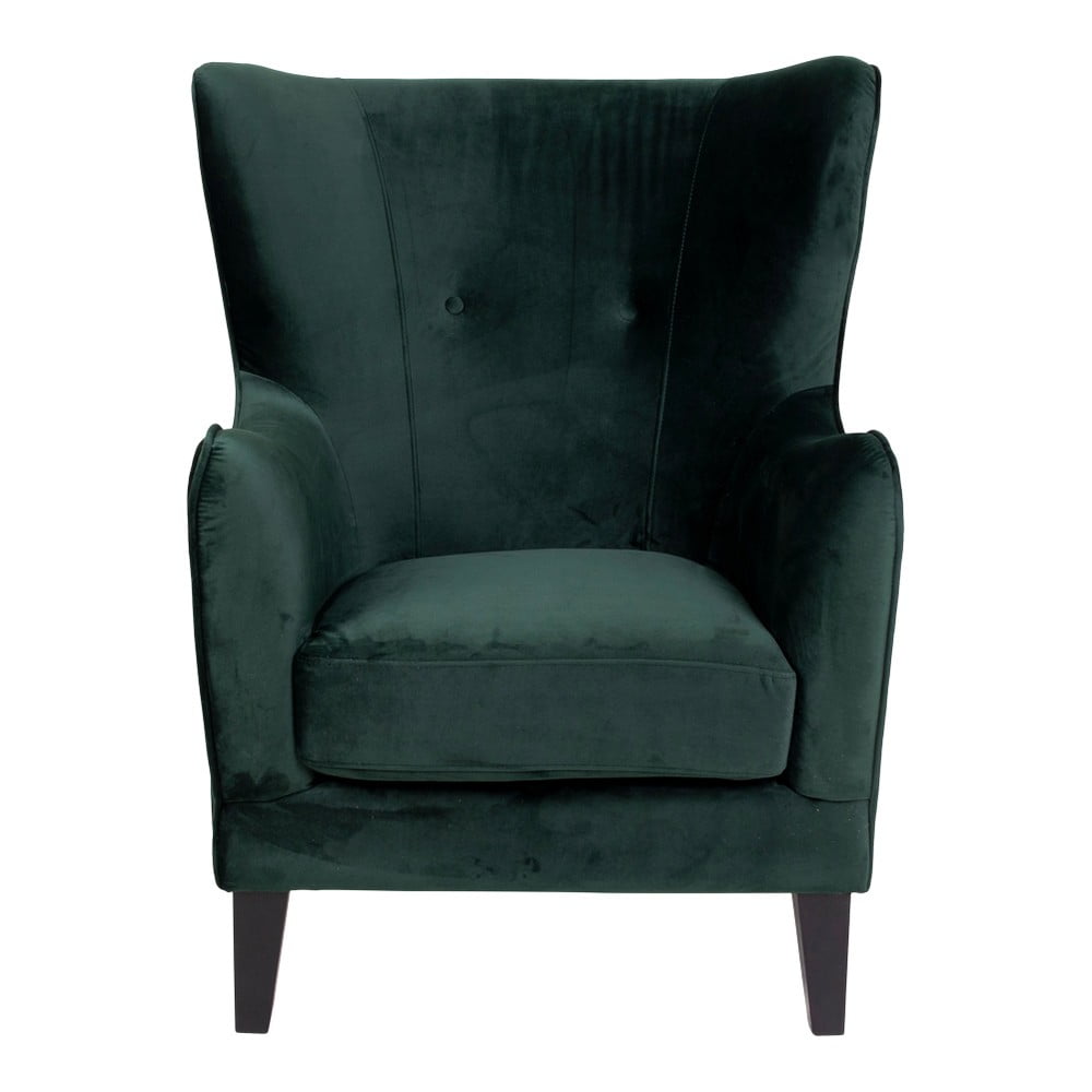 Кресло Джон вельвет зеленый