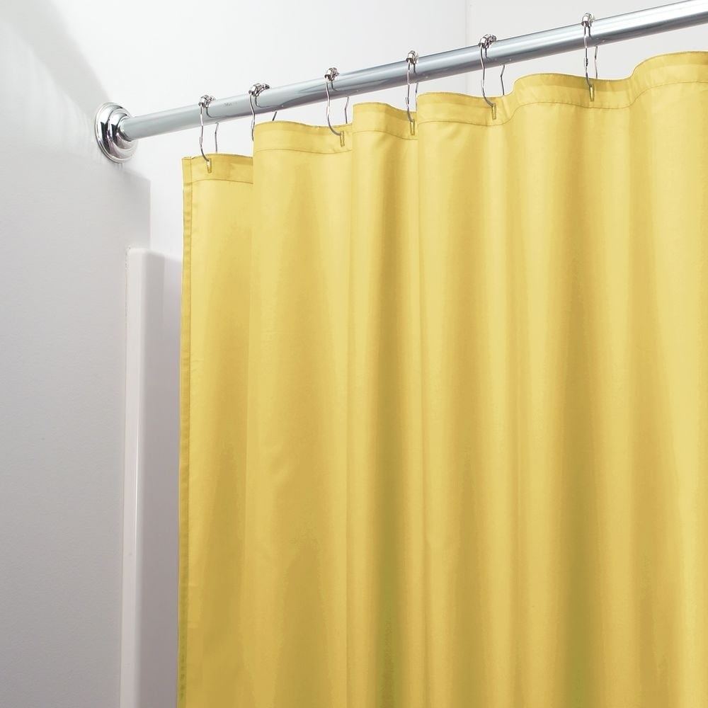 Poli zuhanyfüggöny, iDesign, 183x183 cm, poliészter, sárga