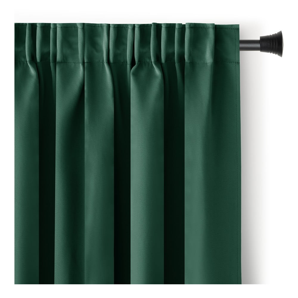 Sötétzöld sötétítő termo függöny 140x270 cm Pleat – Restilo