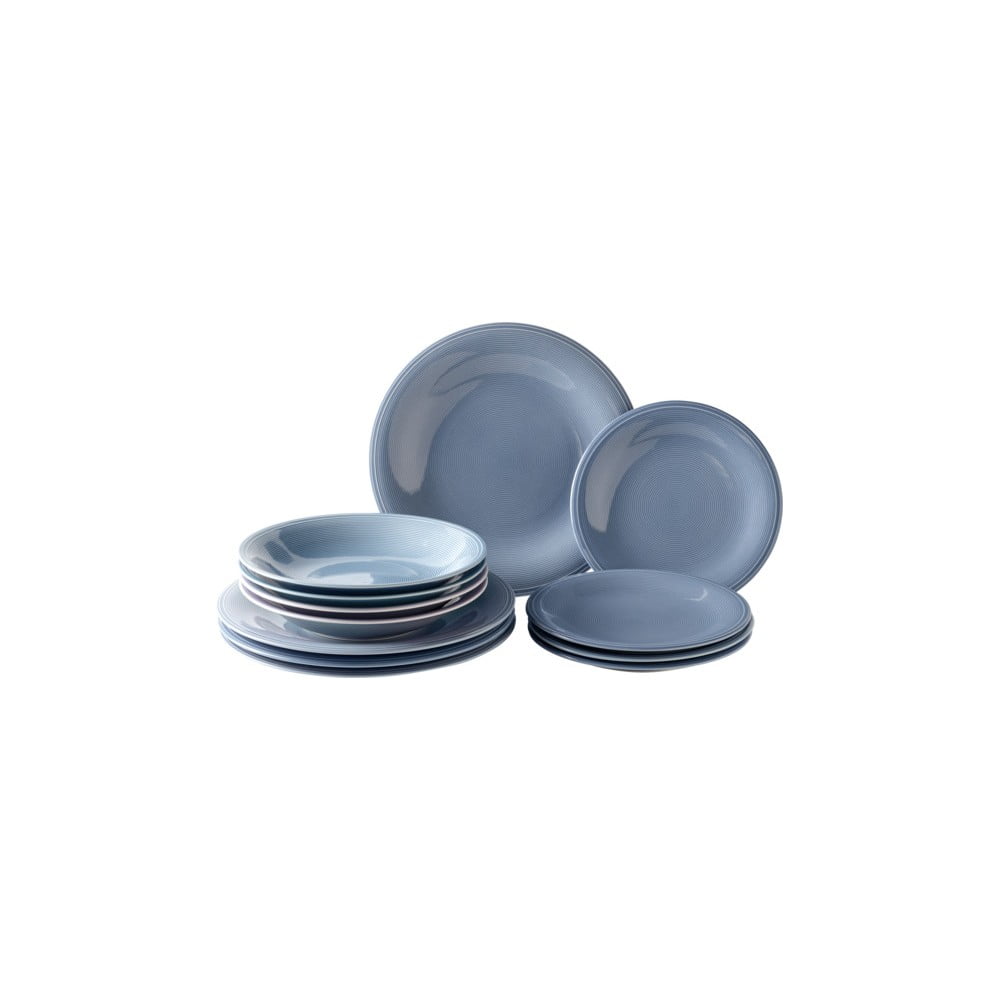 Like | villeroy & boch like color loop 12 db-os kék porcelán tányér készlet - villeroy & boch