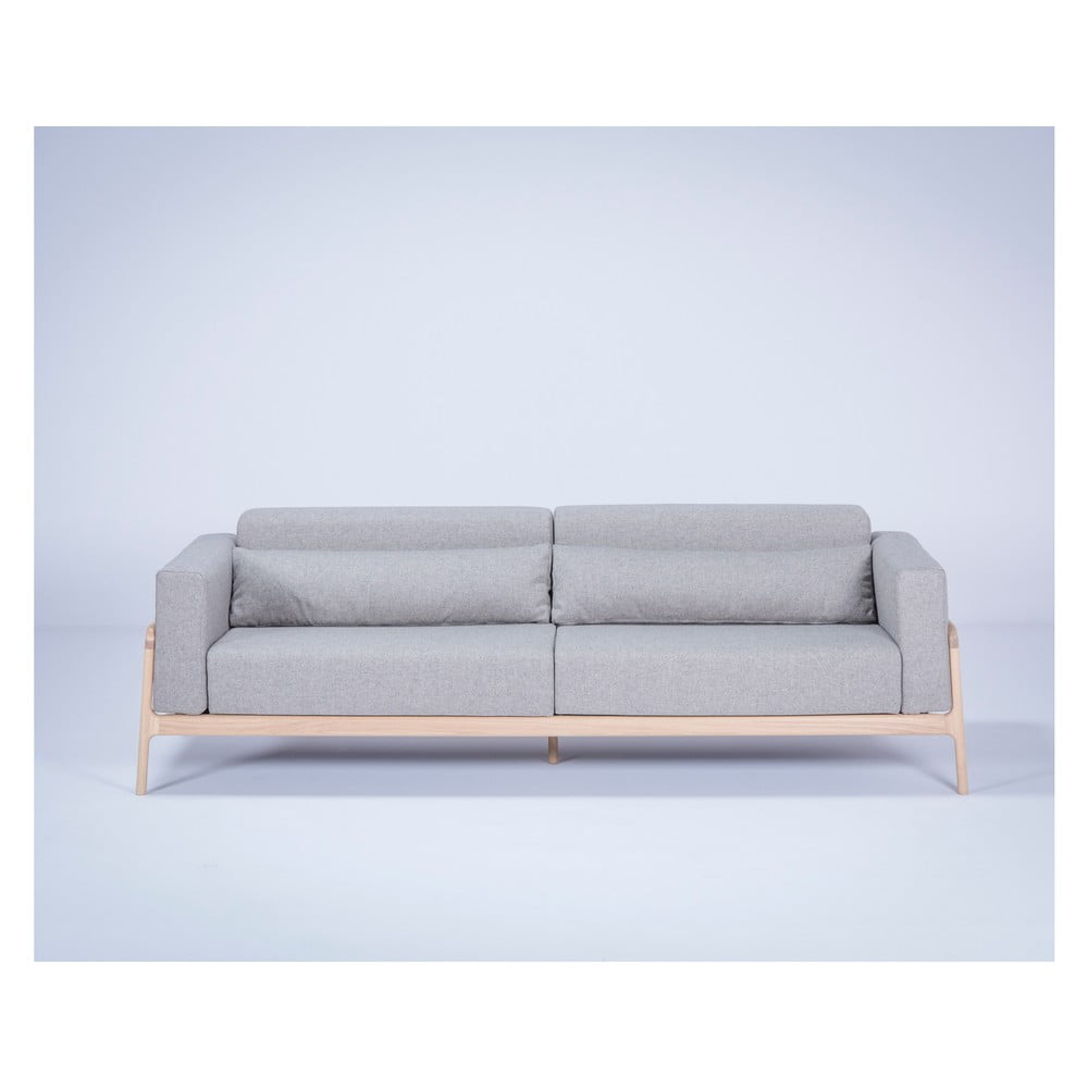 Fawn plus szürke kanapé tölgyfából, 240 cm - gazzda