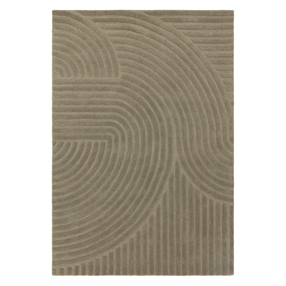 Khaki gyapjú szőnyeg 120x170 cm Hague – Asiatic Carpets