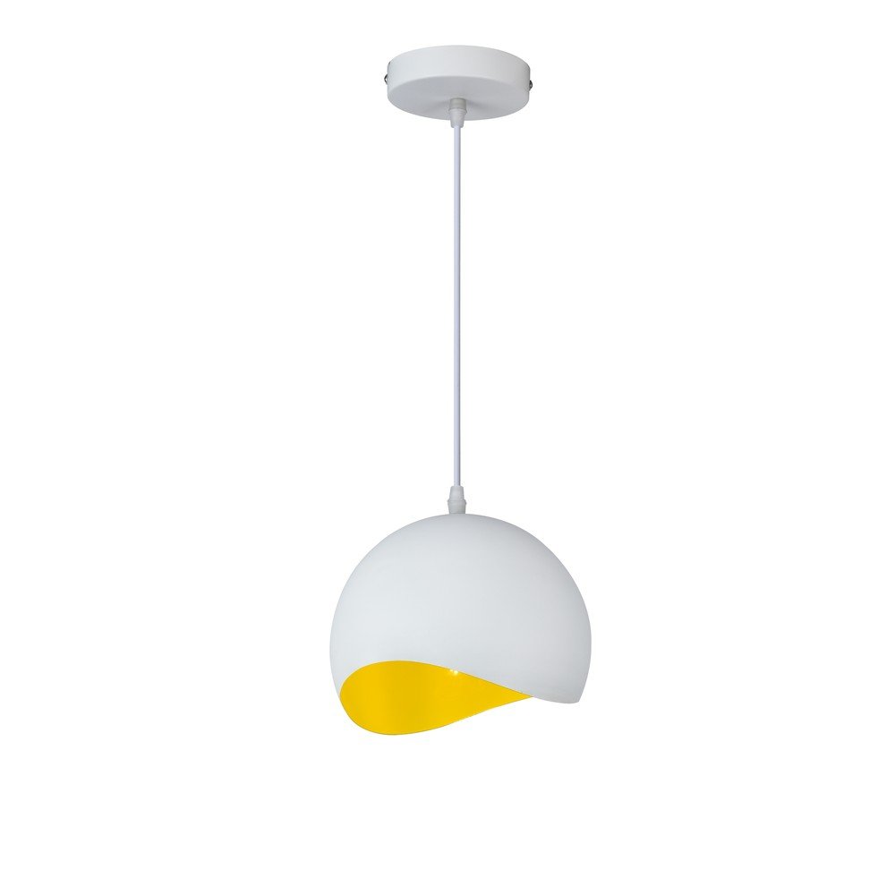 Fehér-aranyszínű függőlámpa fém búrával ø 20 cm Mavia – GTV