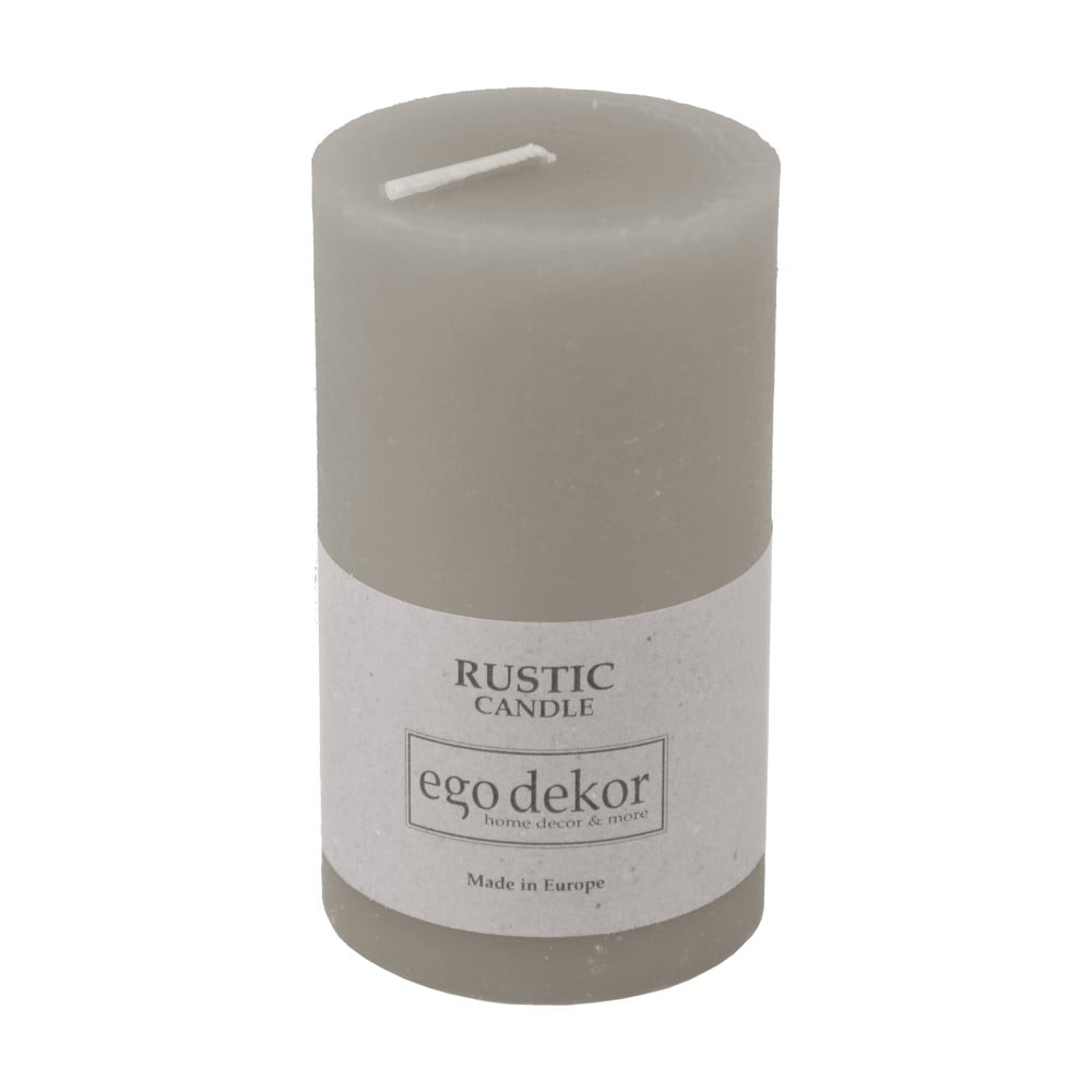Rus szürke gyertya, égési idő 38 óra - Rustic candles by Ego dekor