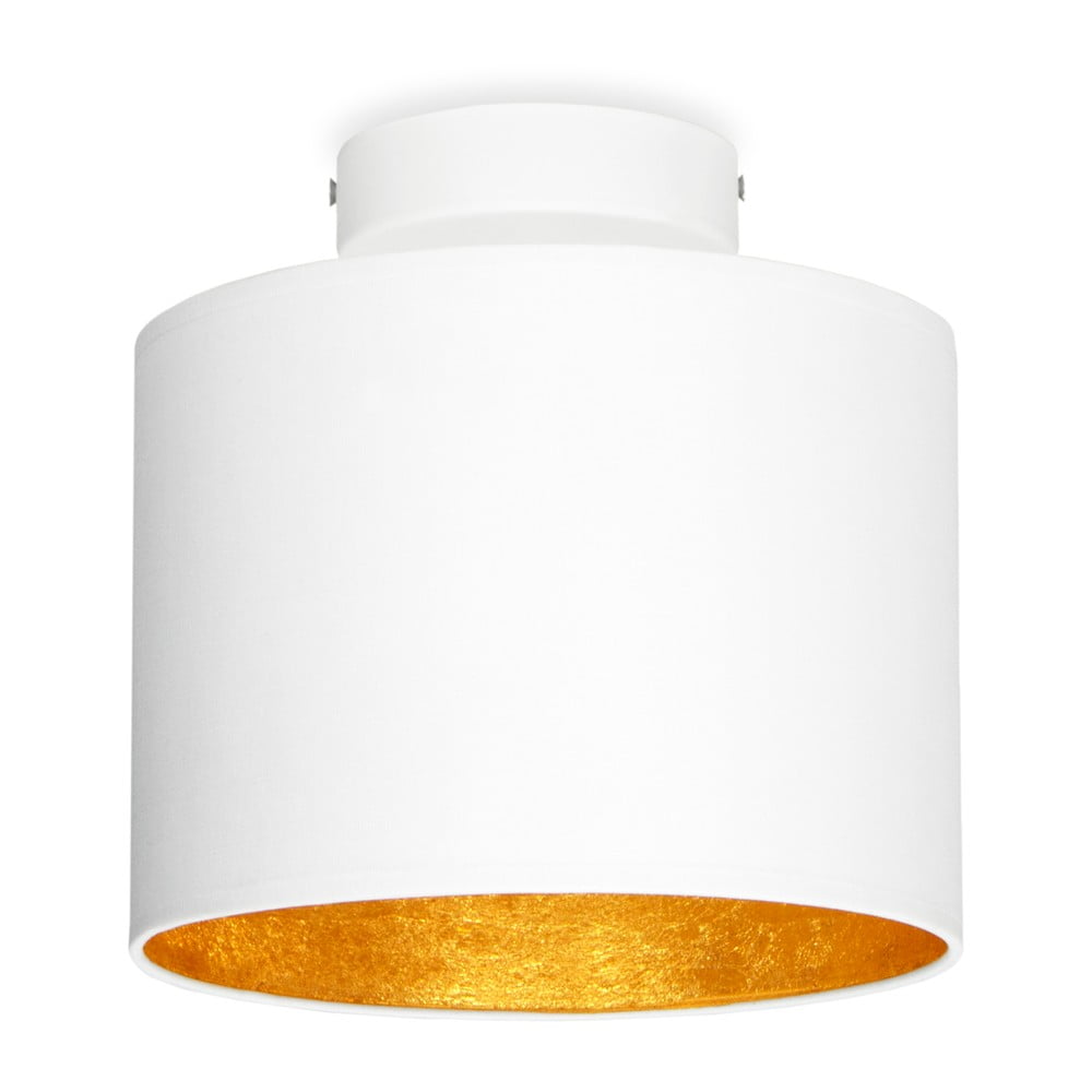 MIKA XS fehér mennyezeti lámpa aranyszínű részletekkel, ⌀ 20 cm - Sotto Luce