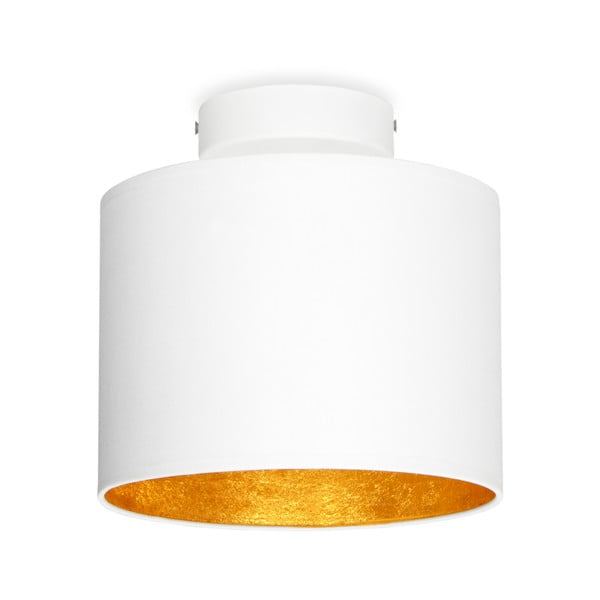 MIKA XS fehér mennyezeti lámpa aranyszínű részletekkel, ⌀ 20 cm - Sotto Luce