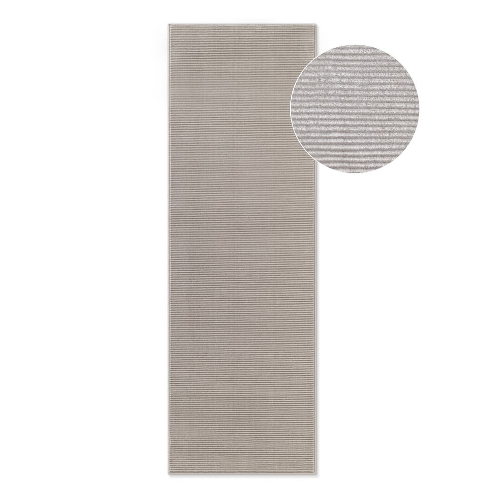 Szürke-krémszínű futószőnyeg 80x240 cm Perles Dolomite – Elle Decoration
