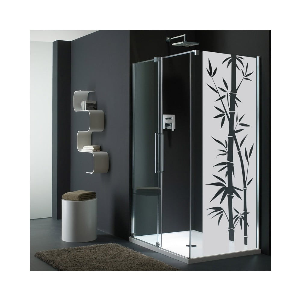 Bamboo vízálló zuhanyajtó matrica, 195 x 55 cm - Ambiance