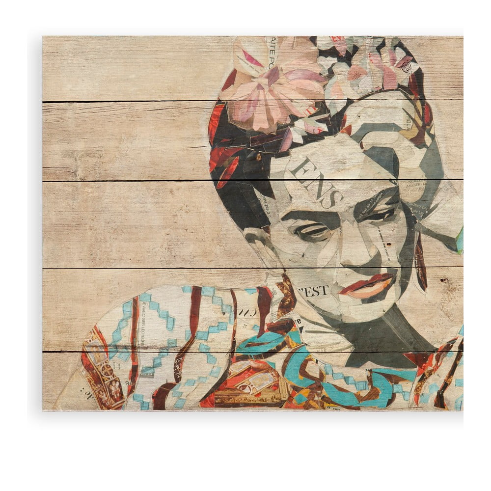 Collage of Frida borovi fenyő falitábla, 40 x 60 cm - Madre Selva