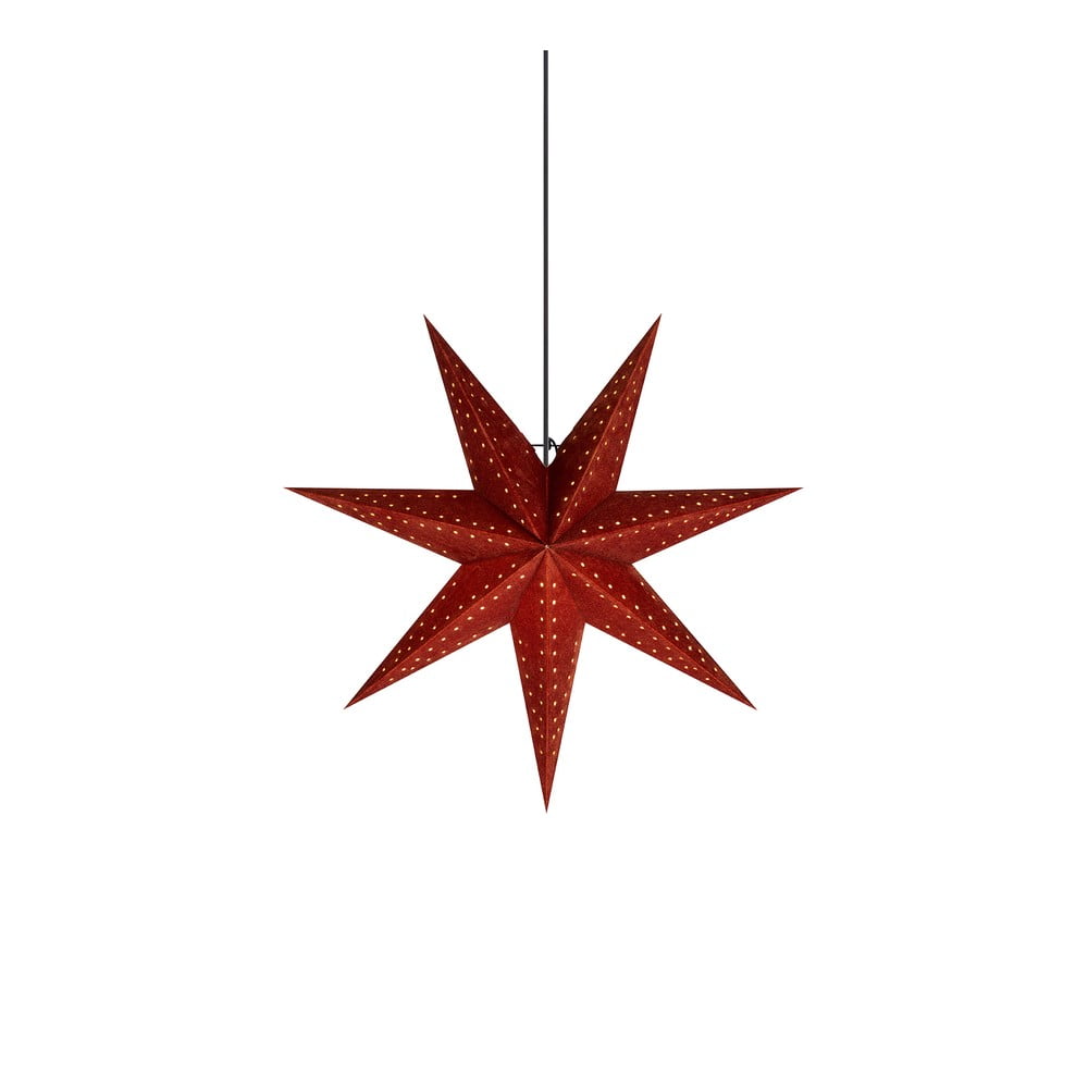 Piros fénydekoráció karácsonyi mintával ø 45 cm Embla – Markslöjd