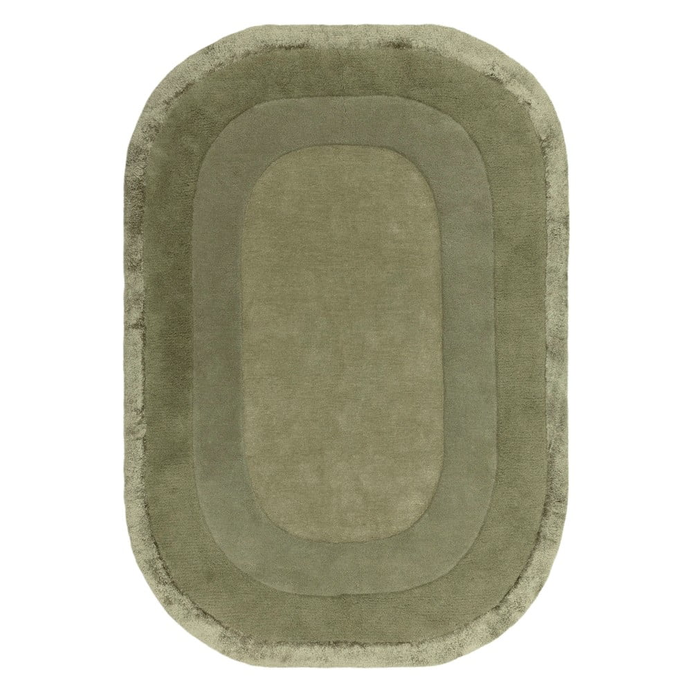 Zöld kézi szövésű gyapjú keverék szőnyeg 160x230 cm halo – asiatic carpets