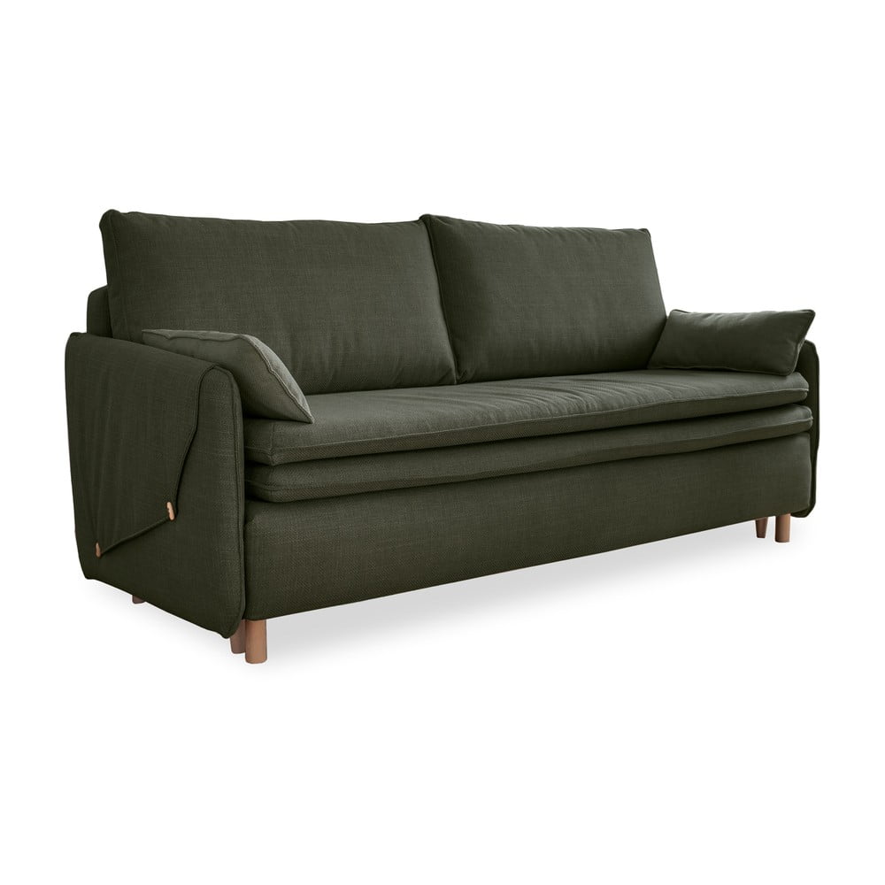 Zöld kinyitható kanapé 207 cm simon – miuform