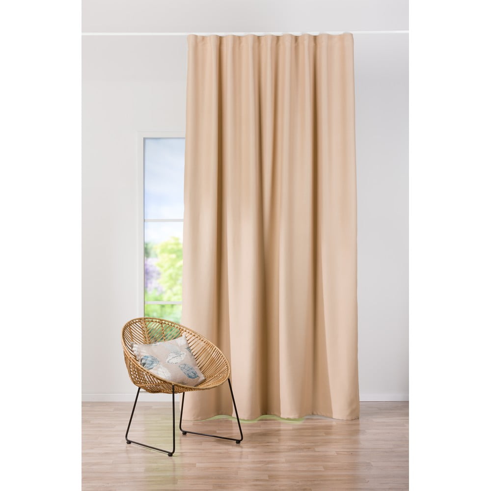 Bézs függöny akasztókhoz 140x260 cm – Mendola Fabrics