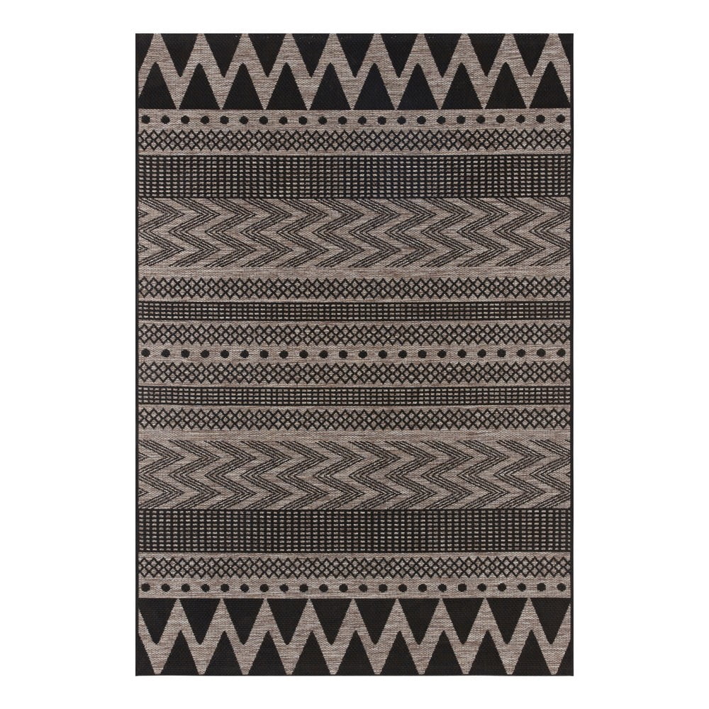 Sidon fekete-bézs kültéri szőnyeg, 200 x 290 cm - northrugs