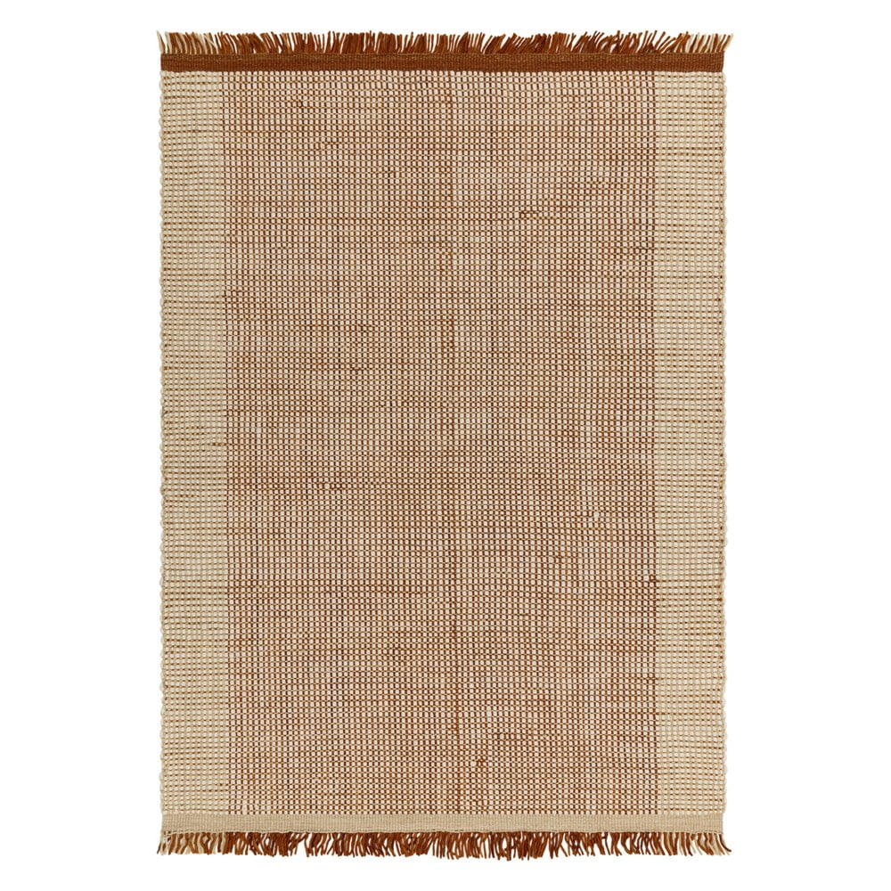 Barna kézi szövésű gyapjú szőnyeg 120x170 cm avalon – asiatic carpets