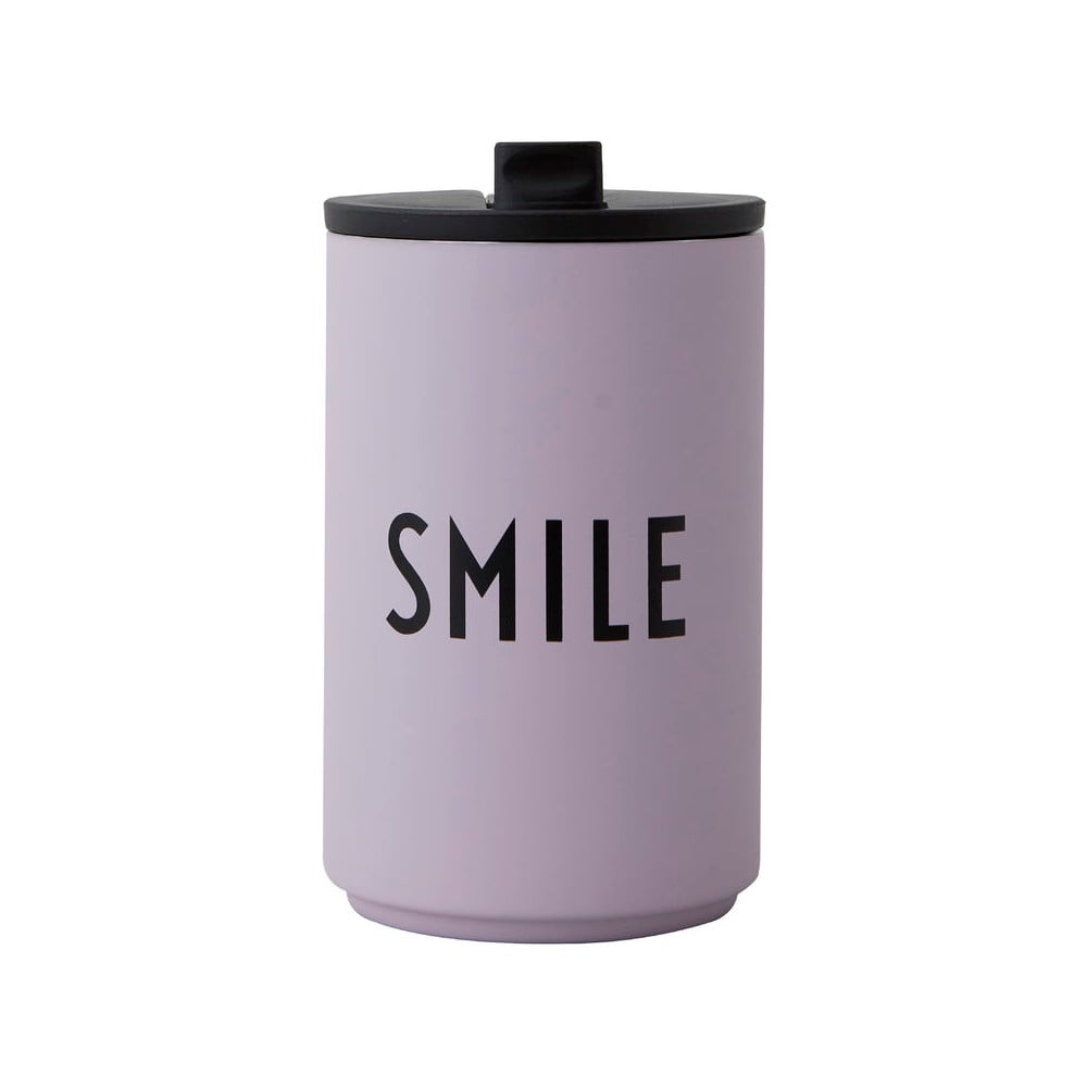 Smile lila utazóbögre, 350 ml - Design Letters