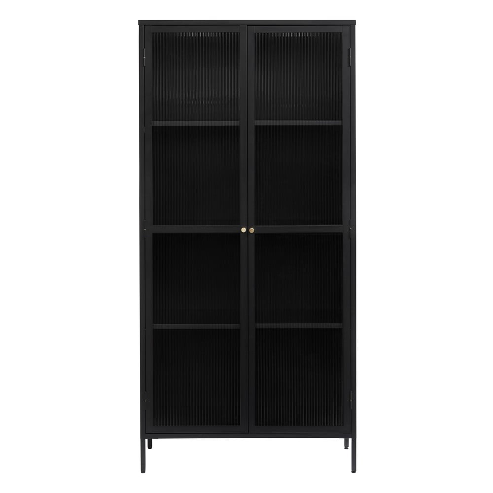 Fekete fém tálalószekrény 90x190 cm bronco – unique furniture