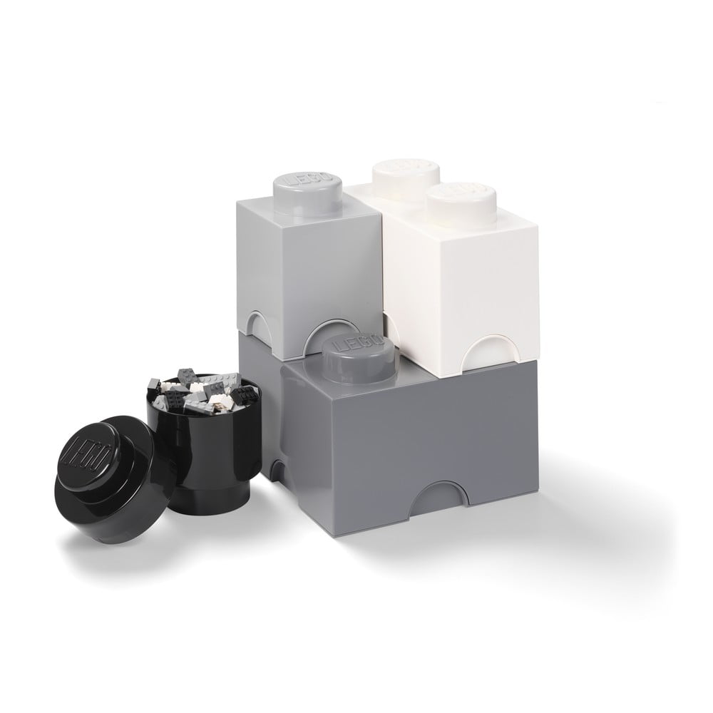 4 db műanyag tárolódoboz, 25 x 25 x 33 cm - LEGO®