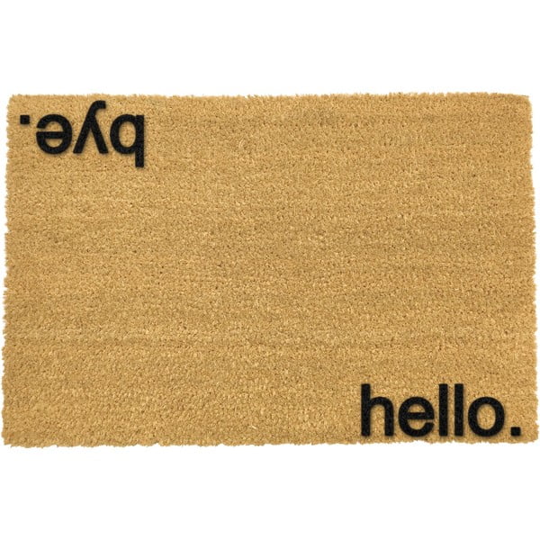 Hello, Bye természetes kókuszrost lábtörlő, 40 x 60 cm - Artsy Doormats