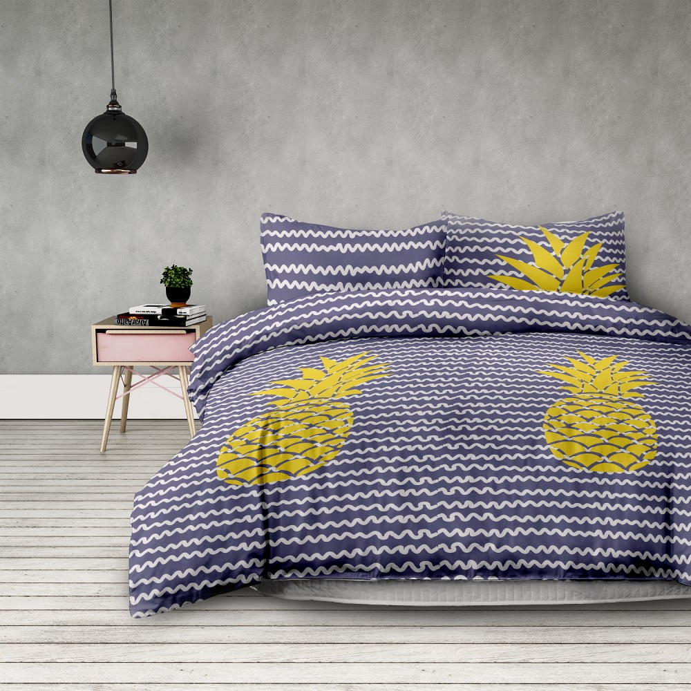 Pineapple kétszemélyes mikroszálas ágyneműhuzat, 200 x 220 cm + 80 x 80 cm - AmeliaHome