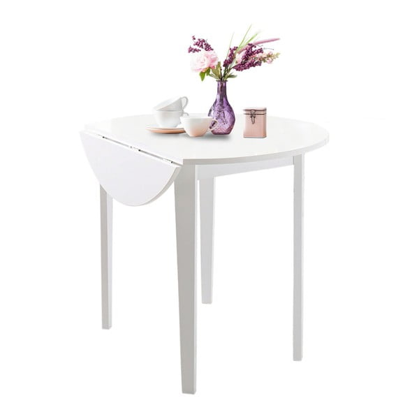 Trento Quer fehér asztal lehajtható asztallappal, ⌀ 92 cm - Støraa