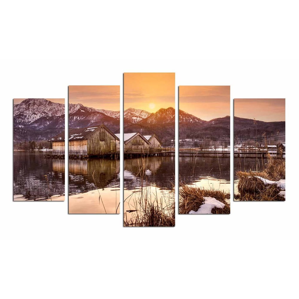 Kép szett 5 db-os Winter Sunset – Wallity