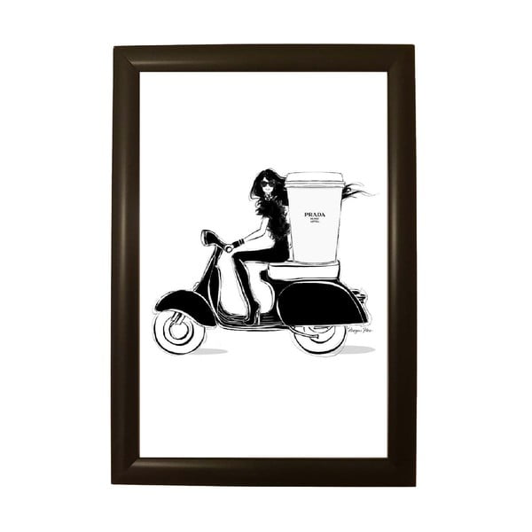 Prada Motor poszter fekete keretben, 33,5 x 23,5 cm - Piacenza Art