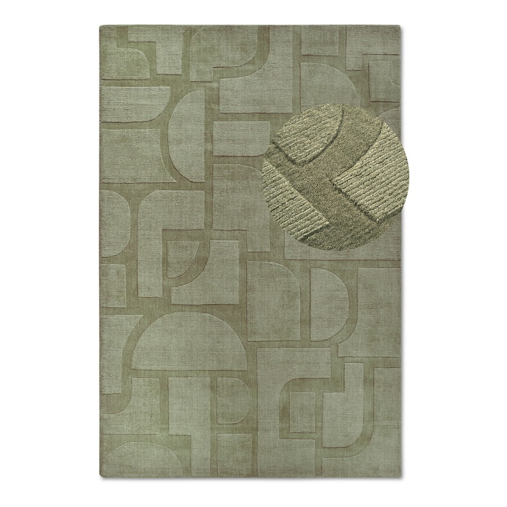 Zöld kézi szövésű gyapjú szőnyeg 190x280 cm alexis – villeroy&boch