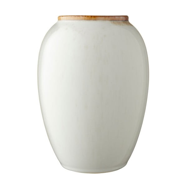 Basics Cream krémszínű agyagkerámia váza, magasság 20 cm - Bitz