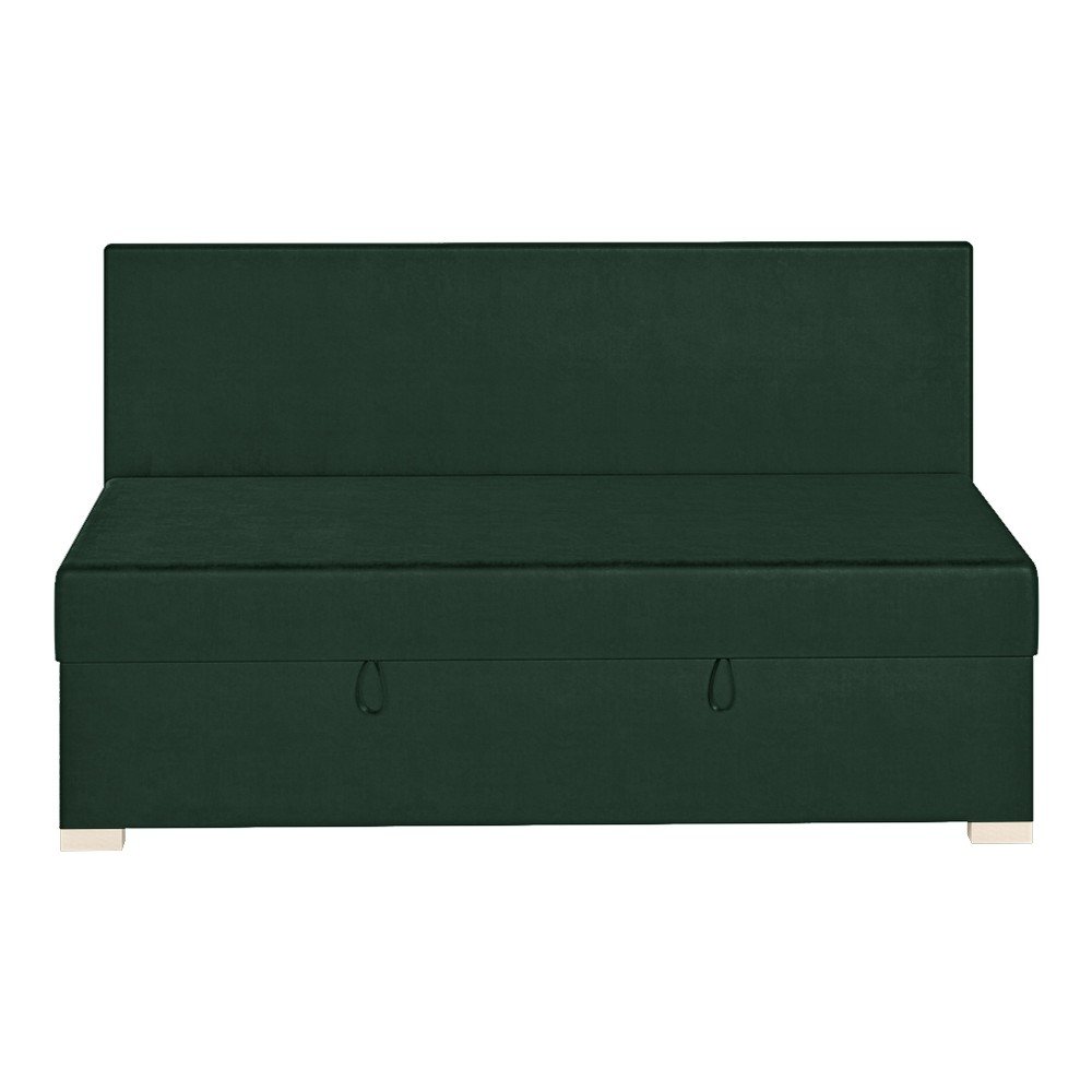 Sötétzöld ágyneműtartós gyerekágy matraccal 90x200 cm Cozi – Ghado