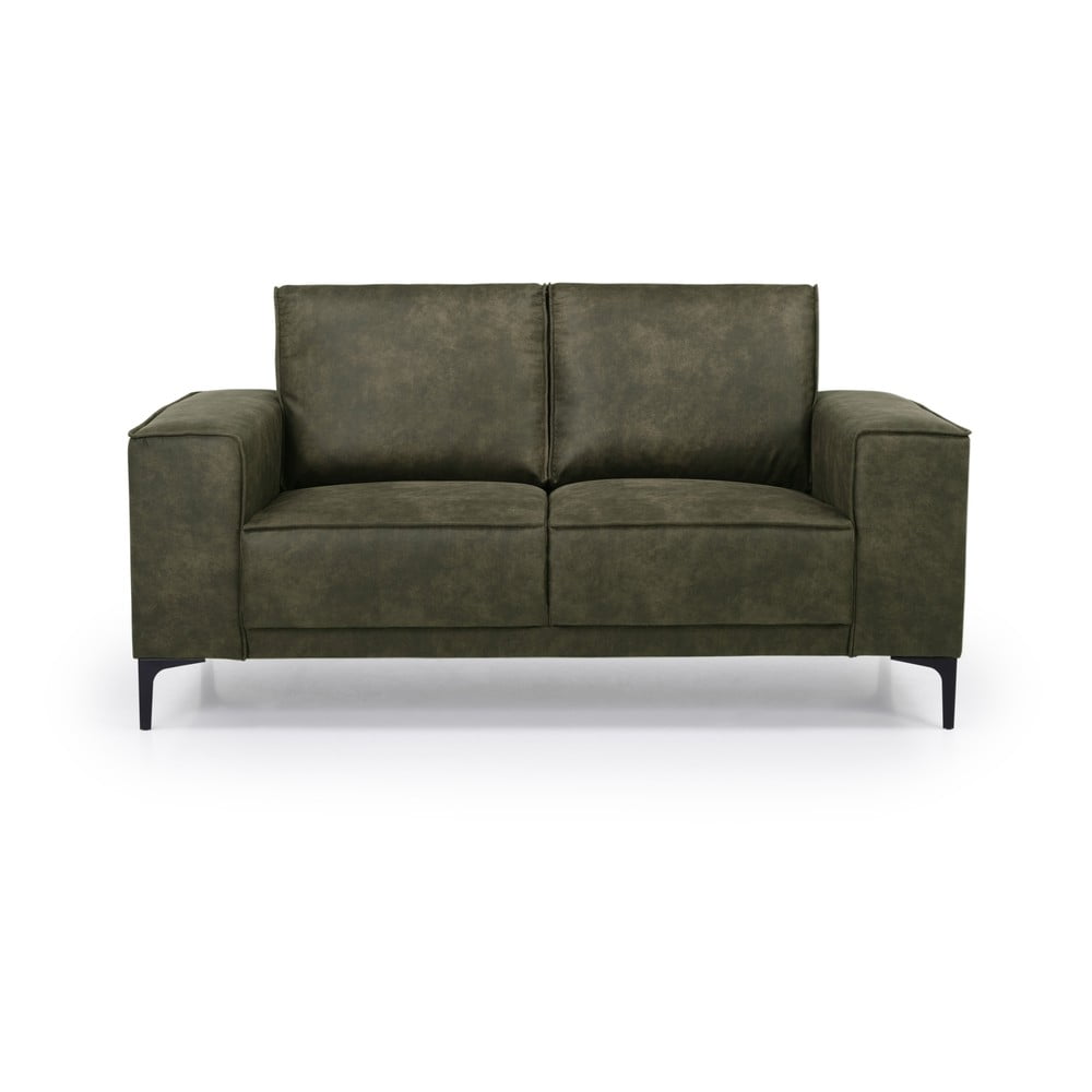 Zöld bőrutánzat kanapé 164 cm copenhagen – scandic