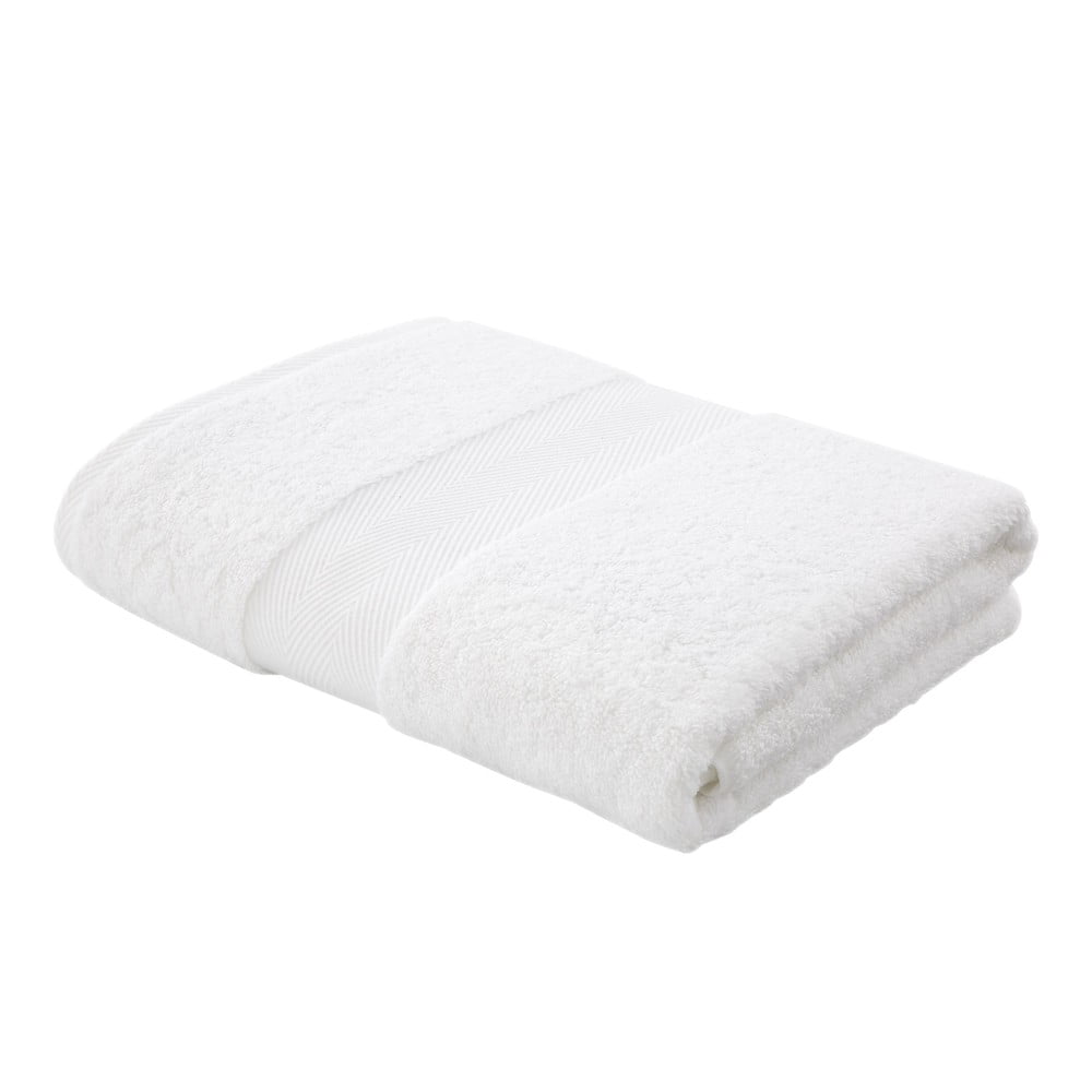 Fehér pamut-selyem fürdőlepedő 70x127 cm - Bianca