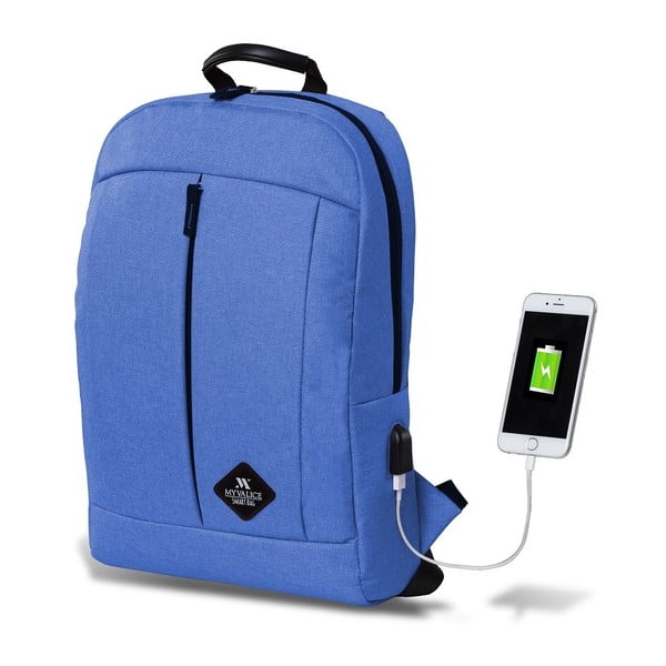 GALAXY Smart Bag kék hátizsák USB csatlakozóval - My Valice