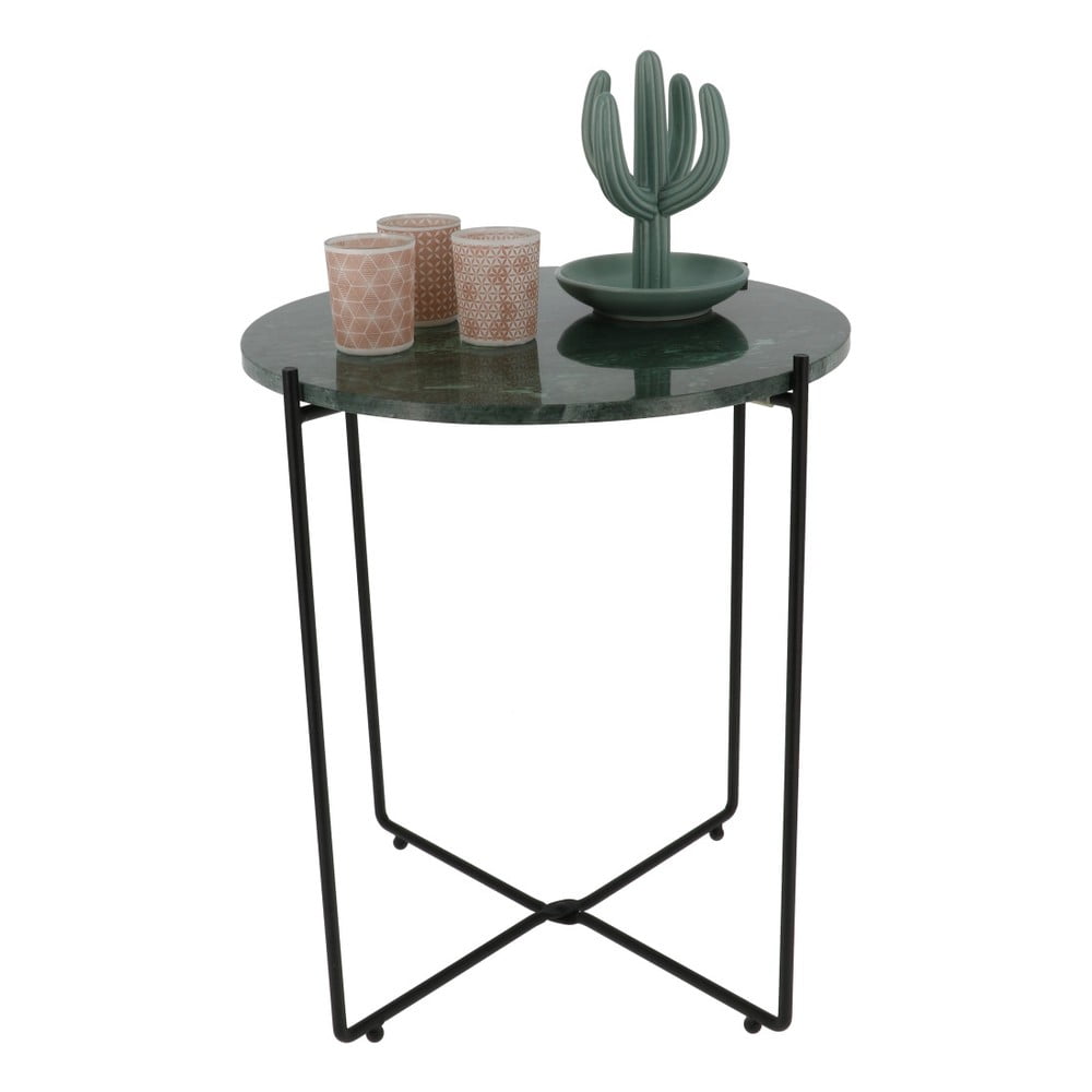 Agneta sötétzöld rakodóasztal márvány asztallappal - Compactor