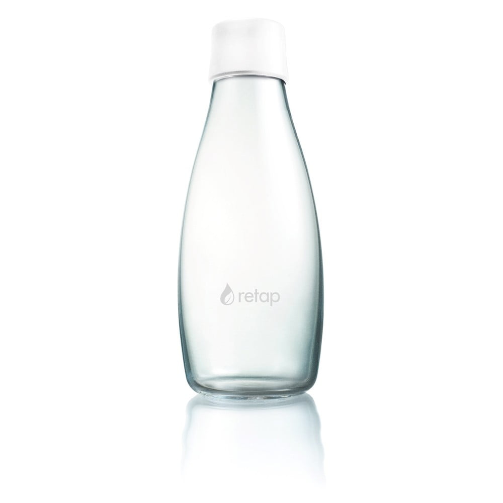 Fehér üvegpalack élettartam garanciával, 500 ml - ReTap
