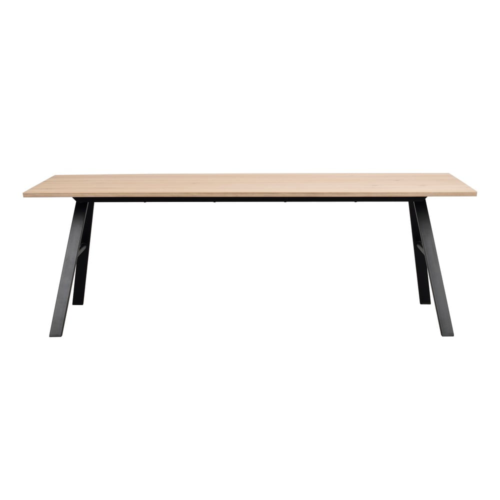 Étkezőasztal tölgyfa dekoros asztallappal 220x90 cm brigham - rowico