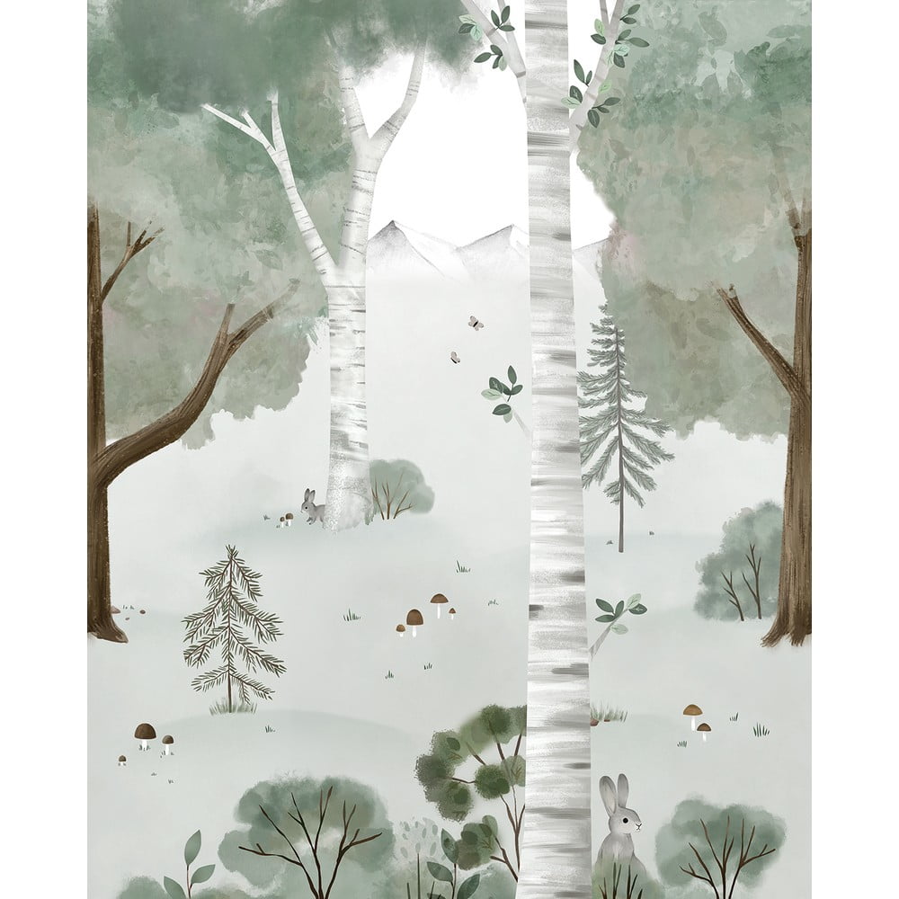 Gyerek tapéta 200 cm x 248 cm birch forest – lilipinso